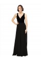 Inexpensive Stretch Velvet and Chiffon Prom Dress with V-Neckline UK