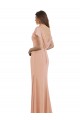 Inexpensive Cap Sleeves Long Chiffon Prom Dress with Low V-Back UK