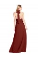 Inexpensive Slim High Neck Halter Fitted Open Back Chiffon Prom Dress UK