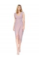 Inexpensive Cocktail Length High Low Mermaid Chiffon Wrapped Prom Dress UK