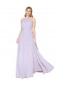 Inexpensive High Neck Halter Shirred Chiffon Prom Dress UK