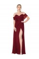 Inexpensive Cold Shoulder Long Mermaid Chiffon Prom Dress with Straps UK