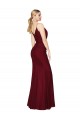 Inexpensive Floor Length High Neck Chiffon Prom Dress with Side Slit UK