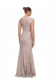 Inexpensive Sweetheart Neckline Cap Sleeves Lace Prom Dress with Twist UK