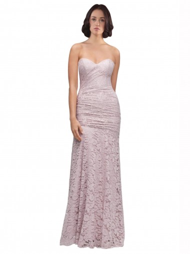 Inexpensive Floor Length Long Mermaid Lace Prom Dress with Low Back UK