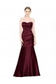 Inexpensive Mermaid Sweetheart Soft Satin Prom Dress with Pleats UK