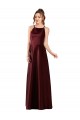 Inexpensive Sleek Satin Prom Dress with Pockets UK