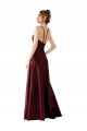 Inexpensive Sleek Satin Prom Dress with Pockets UK
