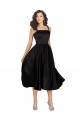 Inexpensive Short Square Neck Satin Cocktail Prom Dress / Homecoming Dress with Beading UK