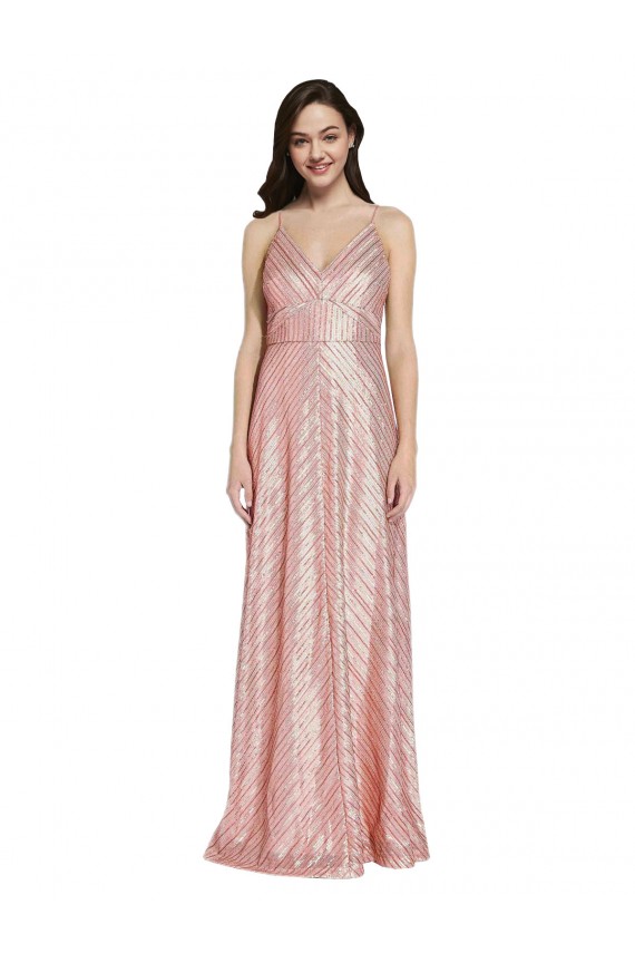 Inexpensive High Neck Low Back Sparkling Sequin Prom Dress UK