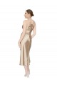 Inexpensive Empire Waist Silky Satin Midi Length Cocktail Dress / Prom Dress UK