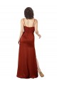 Inexpensive Floor-Length Silky Satin Prom Dress with Skirt Slit UK