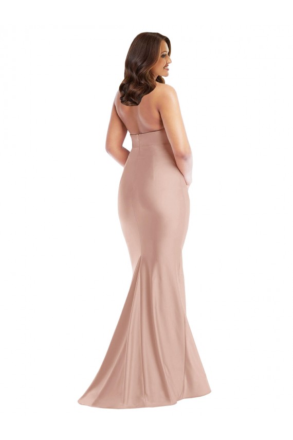 Inexpensive Criss Cross Halter Open Back Silky Satin Mermaid Prom Dress UK