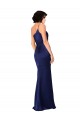 Inexpensive One Shoulder Silky Satin Prom Dress with Skirt Slit UK