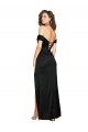 Inexpensive Fitted Sweetheart Neckline Silky Satin Prom Dress with Off the Shoulder Sleeves and High Slit UK
