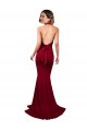 Inexpensive Halter Mermaid Plunge V-Neckline Open Back Bow Tie Spandex Prom Dress UK