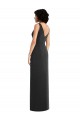 Inexpensive Draped Wrap Maxi Spandex Prom Dress with Front Slit UK