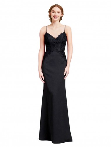 Inexpensive Long Chiffon Prom Dress with Lace Bodice and Curved V-Neckline UK