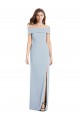 Inexpensive Cuffed Off the Shoulder Long Trumpet Prom Dress UK