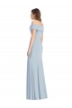 Inexpensive Cuffed Off the Shoulder Long Trumpet Prom Dress UK