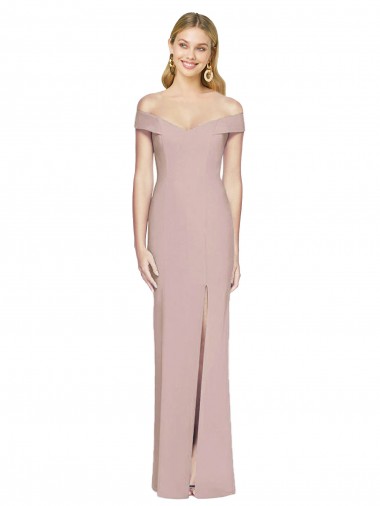 Inexpensive Off the Shoulder Criss Cross Back Trumpet Prom Dress UK