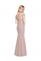 Inexpensive Off the Shoulder Criss Cross Back Trumpet Prom Dress UK