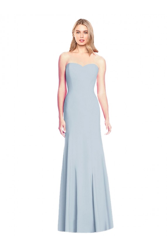 Inexpensive Sweetheart Strapless Flared Skirt Maxi Prom Dress UK
