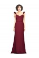 Inexpensive Crepe Slip Prom Dress with Ruffled Straps UK