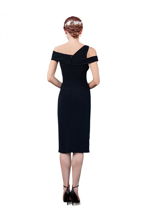 Inexpensive Draped Cross Shoulder Stretch Crepe Cocktail Prom Dress / Homecoming Dress UK