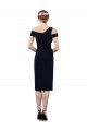 Inexpensive Draped Cross Shoulder Stretch Crepe Cocktail Prom Dress / Homecoming Dress UK