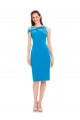 Inexpensive Sleeveless Crepe Cocktail Prom Dress / Homecoming Dress with Keyhole Off The Shoulder Detailing UK