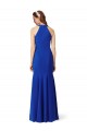 Inexpensive Halter V-Neck Long A-Line Crepe Prom Dress UK