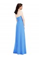Inexpensive Strapless Pleated Skirt Crepe Prom Dress with Pockets UK