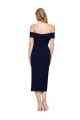 Inexpensive Midi Length Short Crepe Cocktail Prom Dress / Homecoming Dress with Side Split UK