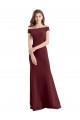 Inexpensive Off the Shoulder Fit and Flare Stretch Crepe Prom Dress UK