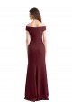 Inexpensive Off the Shoulder Fit and Flare Stretch Crepe Prom Dress UK