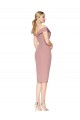 Inexpensive Knee Length Off the Shoulder Sweetheart Crepe Cocktail Prom Dress / Homecoming Dress UK