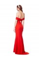 Inexpensive Cross Front and Back Bardot Sleeveless Crepe Maxi Prom Dress UK