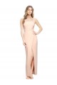 Inexpensive Floor Length Square Neck Long Sheath Crepe Prom Dress  UK