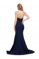 Inexpensive Fit and Flare Sweetheart Long Crepe Prom Dress with Sweep Train UK