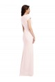 Inexpensive Cap Sleeve A-Line Crepe Prom Dress with Pockets UK