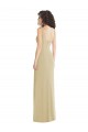 Inexpensive Wide Strap Slash Cutout Empire Crepe Prom Dress with Front Slit UK