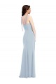 Inexpensive Bustier Style Crepe Prom Dress with Bow Straps UK