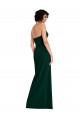 Inexpensive Scooped Strapless Neckline Crepe Prom Dress with Side Slit UK