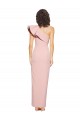 Inexpensive Full Length One Shoulder Crepe Prom Dress with Side Leg Split UK