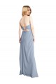 Inexpensive Straight Neckline Crepe Slip Prom Dress with Strappy Back UK