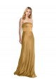 Inexpensive Sleek Strapless Long A-Line Stretch Satin Prom Dress UK