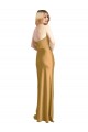 Inexpensive Sleek Strapless Long A-Line Stretch Satin Prom Dress UK