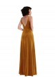 Inexpensive Twist Front Cutout Velvet Maxi Prom Dress with Pockets UK